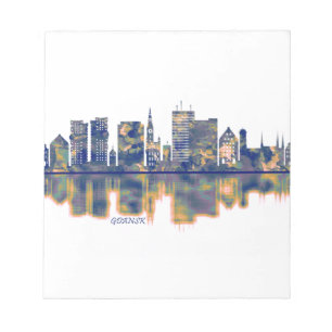 Gdansk Skyline Notepad