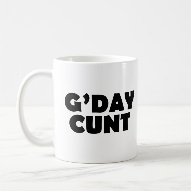gday c#nt coffee mug (Left)