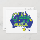 G'DAY Mate Australian Greeting hello Postcard (Front/Back)