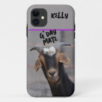 G'day mate smiling goat Customisable