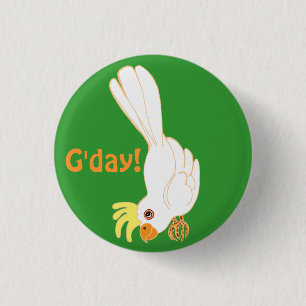 G'day says Aussie galah 3 Cm Round Badge