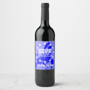 GDPR Compliant General Data Protection Regulation Wine Label