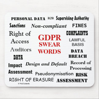 GDPR Swear Words Annoying Funny Compliance Joke Mouse Pad