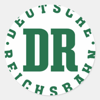 GDR. / DDR. Railway - German Reichsbahn Sign Classic Round Sticker