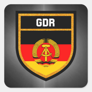 GDR Flag Square Sticker