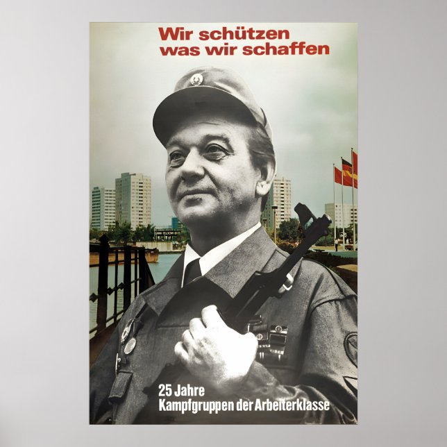 GDR Propaganda Poster We protect what we create (Front)