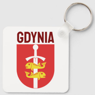 Gdynia coat of arms, Poland Key Ring