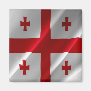 GE - Georgia - Flag Waving Magnet