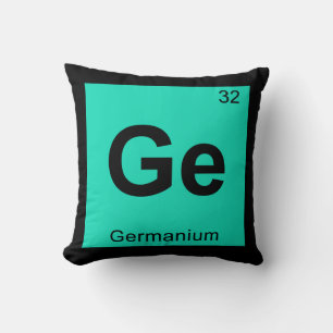 Ge - Germanium Chemistry Periodic Table Symbol Cushion