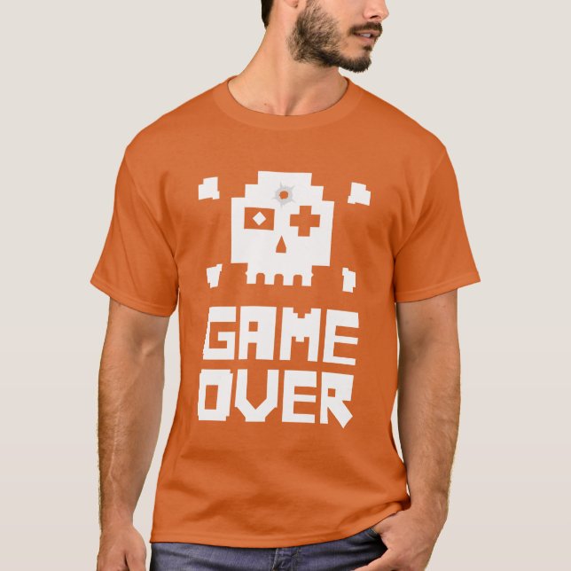 GEAME OVER Retro Gaming T-Shirt (Front)