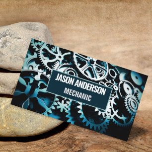 Gear Auto Repair Automotive Mechanic Industrial Business Card