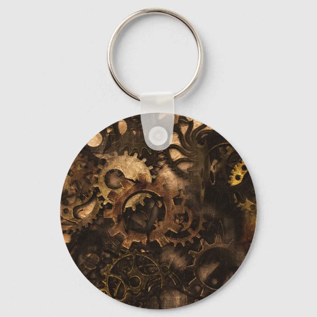 Gear Changer - Steampunk Gears & Cogs Key Ring (Front)