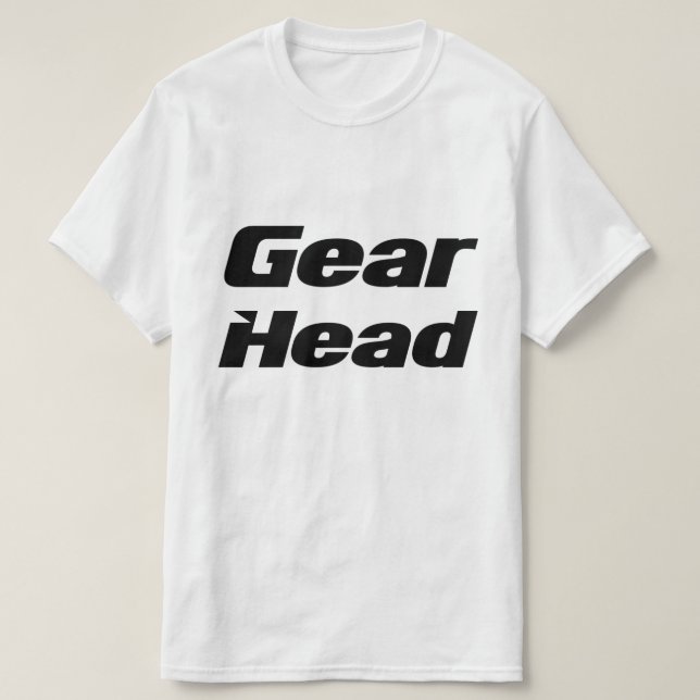 Gear Head Mens  Tshirt in White (Design Front)