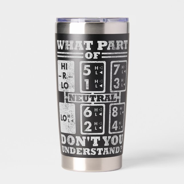 Gear Shift Diagram Insulated Tumbler (Front)
