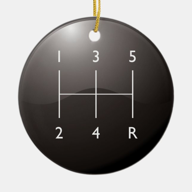 Gear Shifter Ceramic Tree Decoration (Front)
