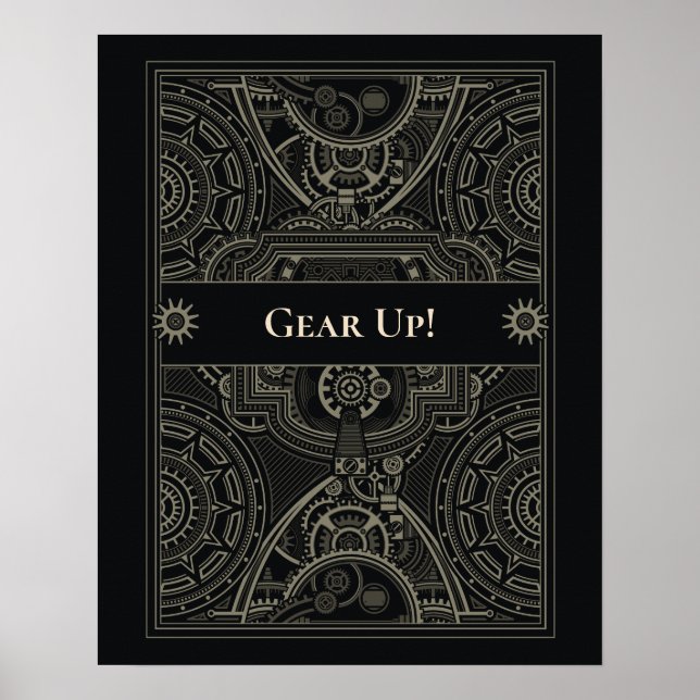 Gear Up! Custom Motivational Poster (Front)