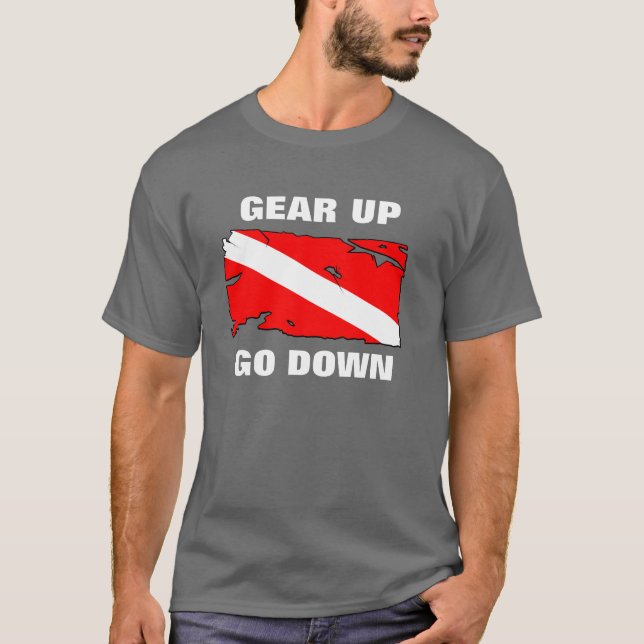 GEAR UP GO DOWN - Customised T-Shirt (Front)