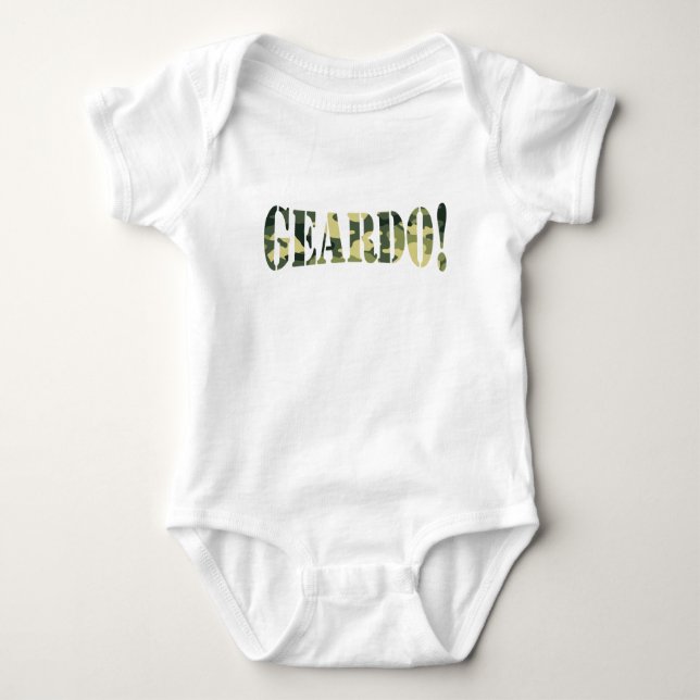 GEARDO! CAMO / CAMOUFLAGE BABY BODYSUIT (Front)