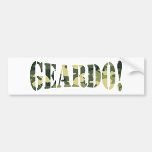 GEARDO! CAMO / CAMOUFLAGE BUMPER STICKER