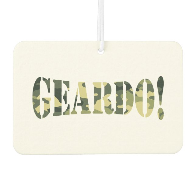 GEARDO! CAMO / CAMOUFLAGE CAR AIR FRESHENER (Front)