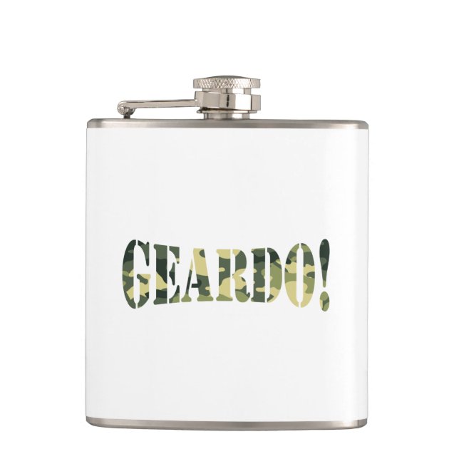 GEARDO! CAMO / CAMOUFLAGE HIP FLASK (Front)