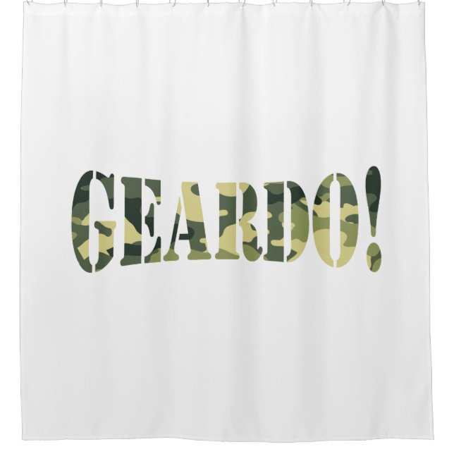 GEARDO! CAMO / CAMOUFLAGE SHOWER CURTAIN (Front)