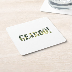 GEARDO! CAMO / CAMOUFLAGE SQUARE PAPER COASTER