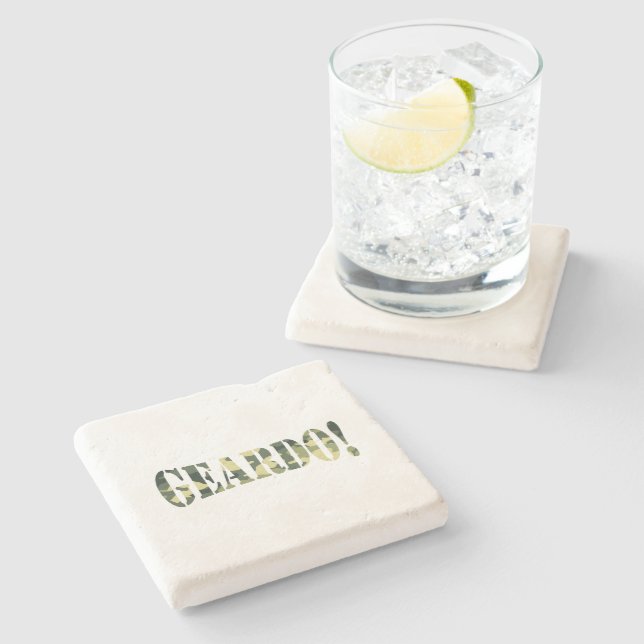 GEARDO! CAMO / CAMOUFLAGE STONE COASTER (Side)