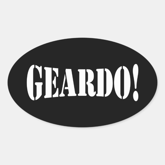 GEARDO! OVAL STICKER (Front)