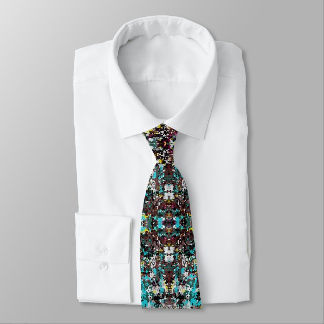 Geared Towards Abstract Art Design Lover  Tie (Tied)