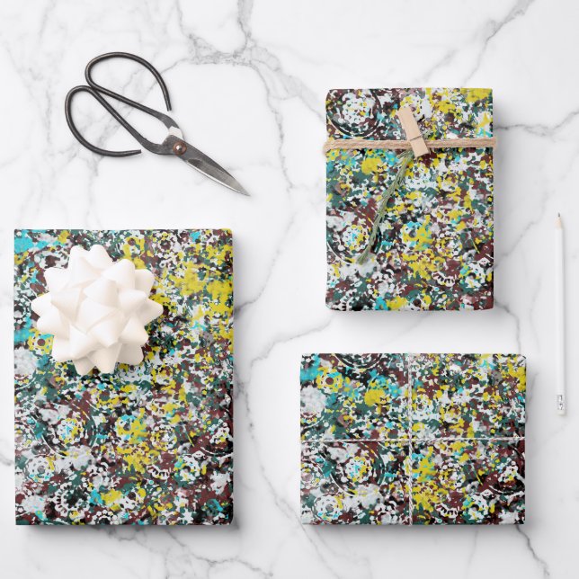 Geared Towards Abstract Art Design Lover  Wrapping Paper Sheet (Front)