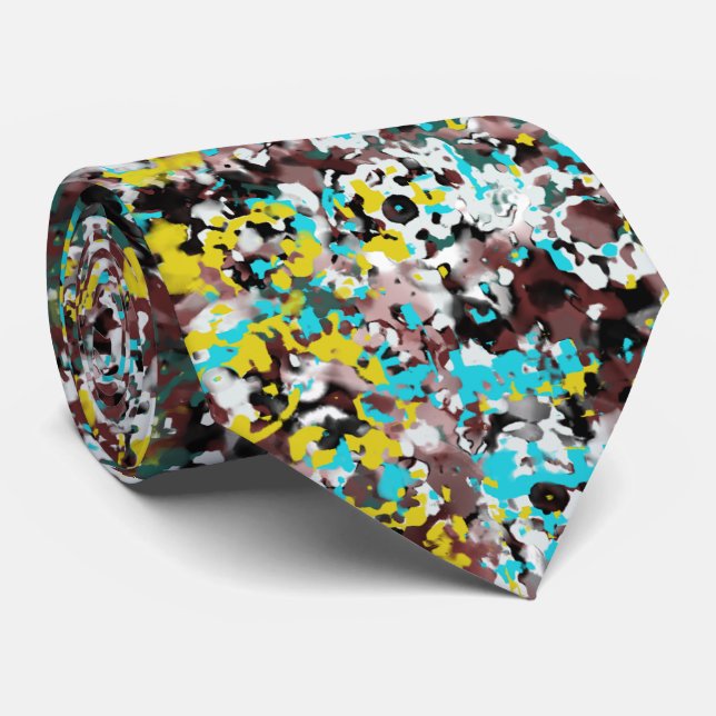 Geared Towards Steampunk Abstract Art Design Lover Tie (Rolled)