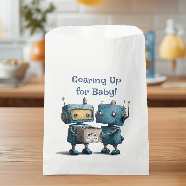 Gearing up for Baby Robot Baby Shower Favour Bags (Creator Uploaded)