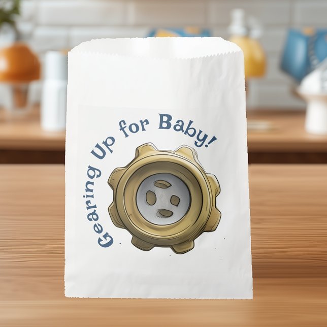 Gearing Up for Baby - Robot Baby Shower Favour Bags (Creator Uploaded)