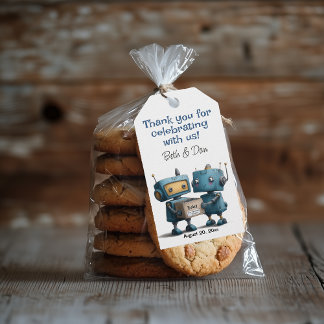 Gearing up for Baby Robot Baby Shower Gift Tags