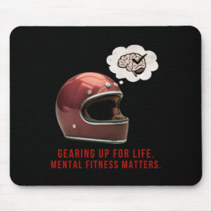 Gearing Up For Life. Mental Fitness S Sticker Mouse Pad