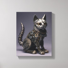Gears and Whiskers: Steampunk Metal Cat