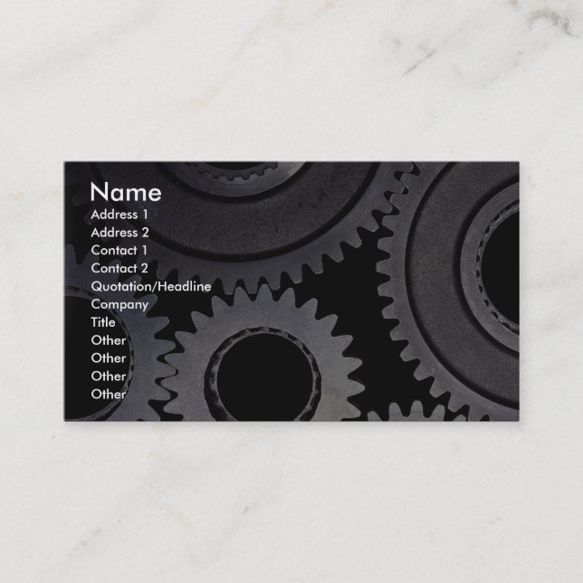 Gears Business Card (Front)
