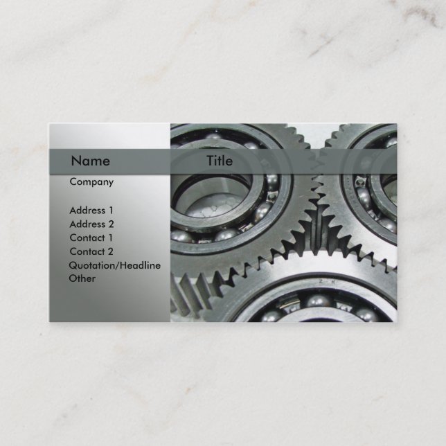 Gears Business Card (Front)