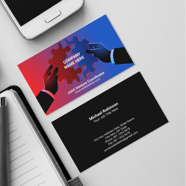 Gears | Company Mergers Acquisitions concept Business Card (Creator Uploaded)