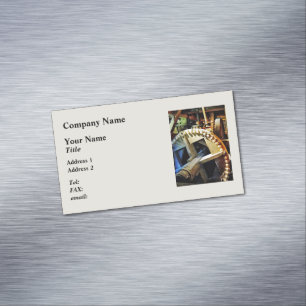 Gears in Grist Mill Magnetic Business Card
