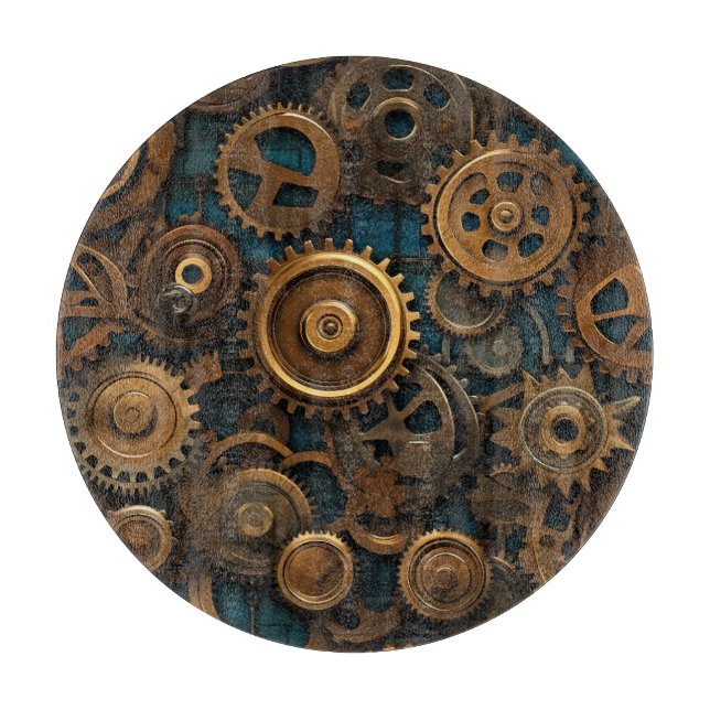 Gears Pattern Cutting Board (Front)