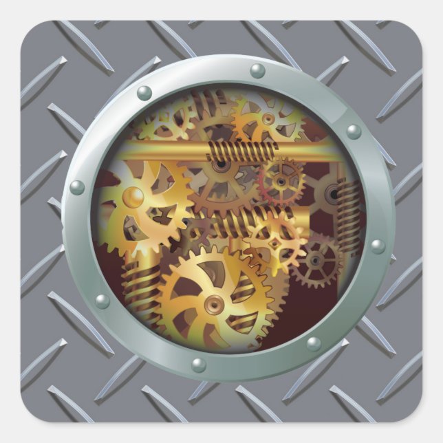 GEARS SQUARE STICKER (Front)