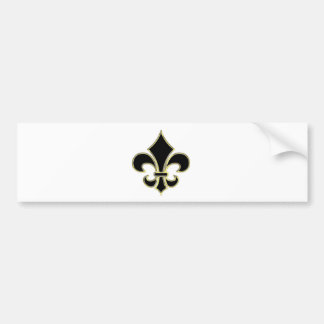 Geaux Black & Gold Fleur De Lis Bumper Sticker