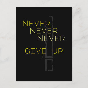Geben Sie nie auf Postcard