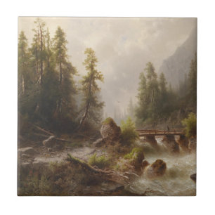 Gebirgsbach – Albert Rieger Tile