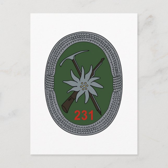 Gebirgsjagerbataillon 231 postcard (Front)
