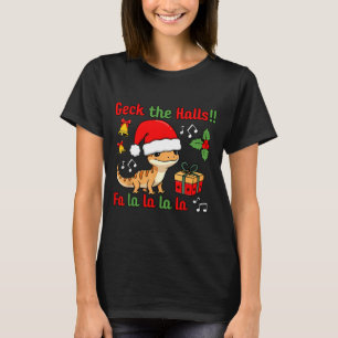 Geck The Halls Leopard Gecko Christmas Pun Pet Own T-Shirt