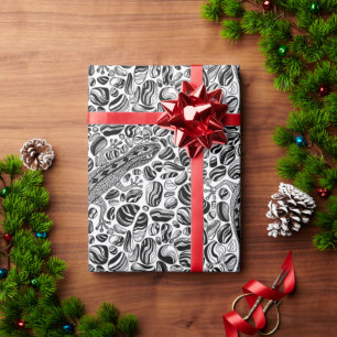 Gecko and pebbles wrapping paper