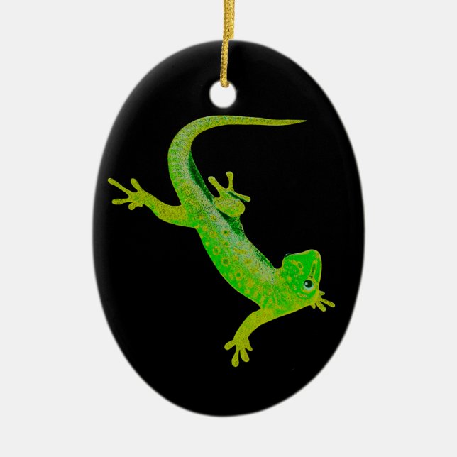 Gecko Ceramic Tree Decoration (Front)